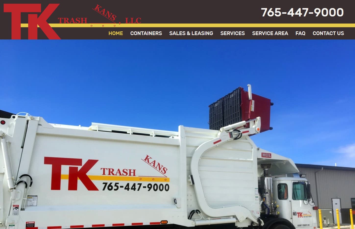 Snapshot of the new Trash Kans website.